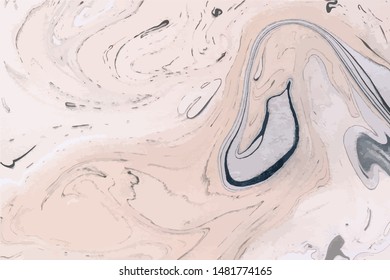 Abstract vector marble background. Pastel colors. Ink marble texture. Marble effect painting.  Mixed acrylic paints. Contemporary art.