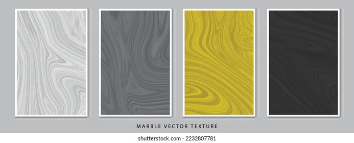 Resumen de textura de mármol vectorial color blanco amarillo negro sombra del marco. 