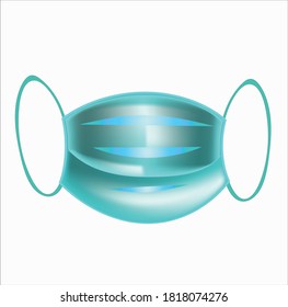 Abstract vector of mask for covid-19