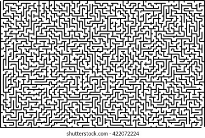 Abstract vector maze of high complexity