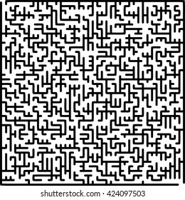 Abstract vector maze of high complexity