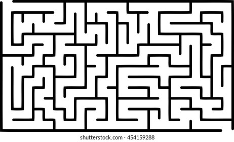 Abstract vector maze of low complexity