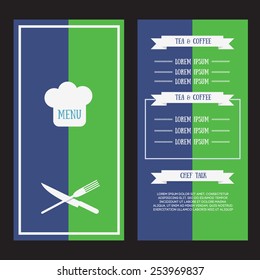 Abstract Vector menu template with cover design