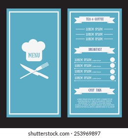 Abstract Vector menu template with cover design