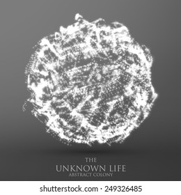 Abstract vector mesh background. Bio luminescence of colony. Futuristic style card. Elegant background for business presentations. Eps 10.