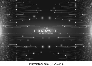 Abstract vector mesh background. Bioluminescence of tentacles. Futuristic style card. Elegant background for business presentations. Eps 10.