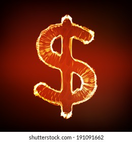 Abstract vector mesh background. Dollar sign. Futuristic technology style. Elegant background for business presentations.