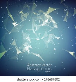 Abstract vector mesh background. Futuristic style card. Elegant background for business presentations.