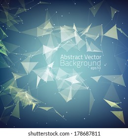 Abstract vector mesh background. Futuristic style card. Elegant background for business presentations.