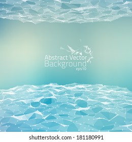Abstract vector mesh background. Futuristic style card. Elegant background for business presentations.