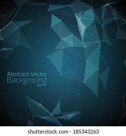 Abstract vector mesh background. Futuristic style card. Elegant background for business presentations.