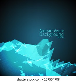 Abstract vector mesh background. Futuristic style card. Elegant background for business presentations.
