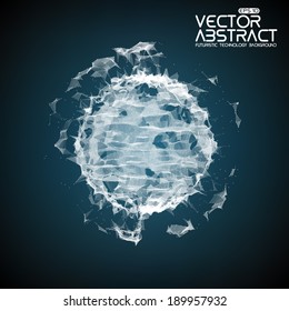 Abstract vector mesh background. Futuristic technology style. Elegant background for business presentations.