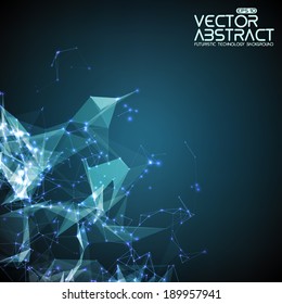 Abstract vector mesh background. Futuristic technology style. Elegant background for business presentations.