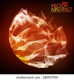 Abstract vector mesh background. Futuristic technology style. Elegant background for business presentations.