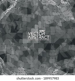 Abstract vector mesh background. Futuristic technology style. Elegant background for business presentations.