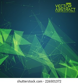 Abstract vector mesh background. Futuristic technology style. Elegant background for business presentations. Flying debris. eps10