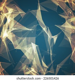 Abstract vector mesh background. Futuristic technology style. Elegant background for business presentations. Flying debris. eps10