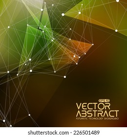 Abstract vector mesh background. Futuristic technology style. Elegant background for business presentations. Flying debris. eps10
