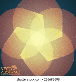 Abstract vector mesh background. Futuristic technology style. Elegant background for business presentations. Flying debris. eps10