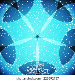 Abstract vector mesh background. Futuristic technology style. Elegant background for business presentations. Flying debris. eps10