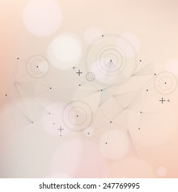 Abstract vector mesh background. Futuristic style card. Elegant background for business presentations.