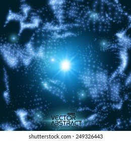 Abstract vector mesh background. Futuristic technology style. Elegant background for business presentations. Point cloud. eps10