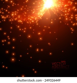 Abstract vector mesh background. Futuristic technology style. Elegant background for business presentations. Flying debris. eps10