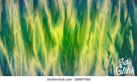 Abstract vector mesh background. Marble structure texture. Wavy colorful threads. Smooth image data glitch. Ripples of colorful silk. Chaos aesthetics of slick. Digital decay. Color overflow.