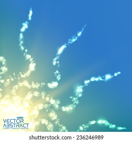 Abstract vector mesh background. Point tentacles. Futuristic style card. Elegant background for business presentations. Eps 10.