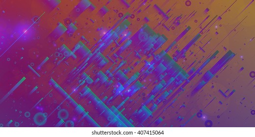 Abstract vector mesh background. Random polygons and flares. Futuristic technology style. Elegant background for business presentations. Flying debris. eps10