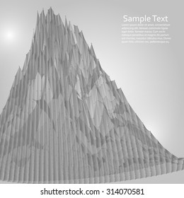 Abstract vector mesh background. Sphere of bioluminescent tentacles. Futuristic style card. Elegant background for business presentations. Eps10.