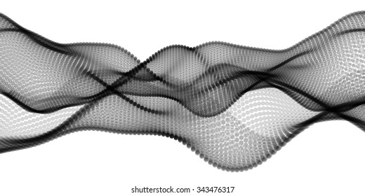 Abstract vector mesh background. Sphere of bioluminescent tentacles. Futuristic style card. Elegant background for business presentations. Eps10.