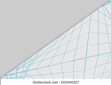 abstract vector mesh and geometric background with connected line and dots. illustration vector design