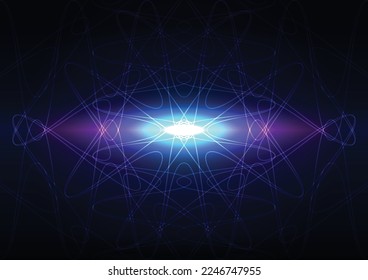 Abstract vector mesh line on neon light background. Vector design communication technology on neon light background. illustration vector design