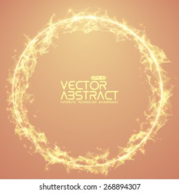 Abstract vector mesh spheres. Futuristic technology style. Elegant background for business presentations. Flying debris. eps10