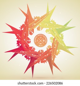 Abstract vector mesh star. Futuristic technology style. Elegant background for your presentations. Eps10