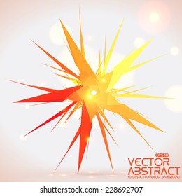 Abstract vector mesh star. Futuristic technology style. Elegant background for your presentations. Eps10