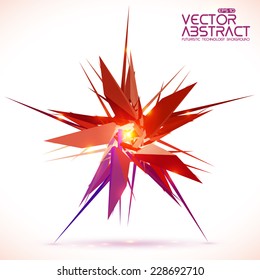 Abstract vector mesh star. Futuristic technology style. Elegant background for your presentations. Eps10