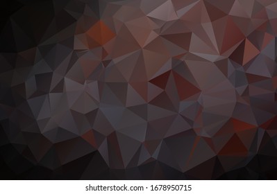Abstrakter militärischer Hintergrund der Vektorillustration aus Dreiecken. Die Hintergrundfarbe ist schwarz, braun, rot. Design-Muster