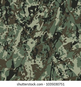 Abstract Vector Military Camouflage Background Made of Splash. Camo Pattern for Army Clothing.