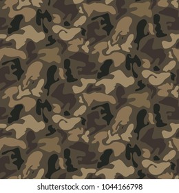 Abstract Vector Military Camouflage Background Made of Splash. Seamless Camo Pattern for Army Clothing.