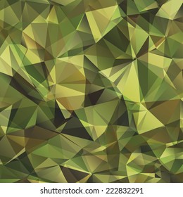 Abstract Vector Military Camouflage Background Made of Geometric Triangles Shapes