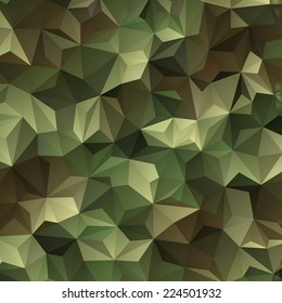 Abstract Vector Military Camouflage Background Made of Geometric Triangles Shapes