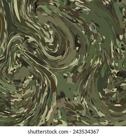 Abstract Vector Military Camouflage Background. Abstract Art Watercolor Hand Paint