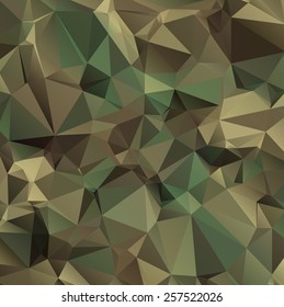 Abstract Vector Military Camouflage Background Made of Geometric Triangles Shapes