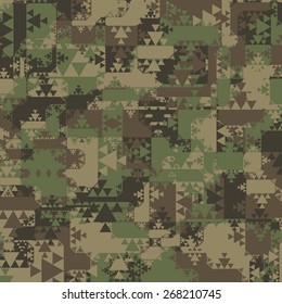 Abstract Vector Military Camouflage Background