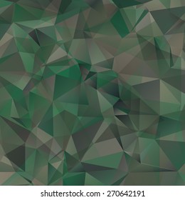 Abstract Vector Military Camouflage Background Made of Geometric Triangles Shapes