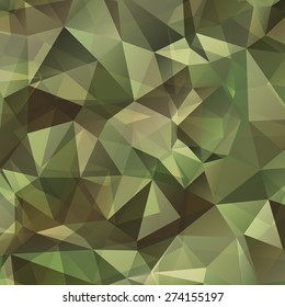 Abstract Vector Military Camouflage Background Made of Geometric Triangles Shapes