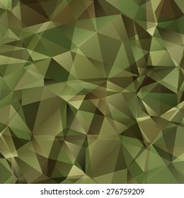 Abstract Vector Military Camouflage Background Made of Geometric Triangles Shapes